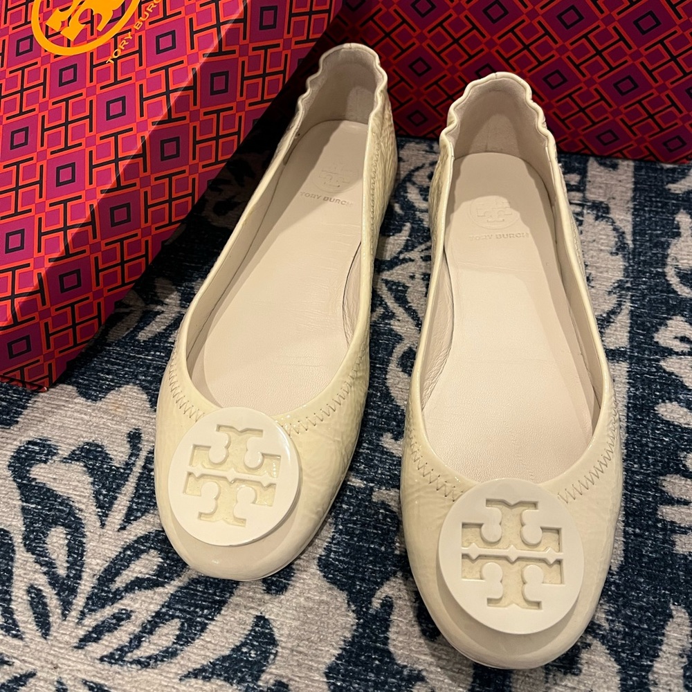Tory Burch Minnie Ballet flats 7 in Ivory